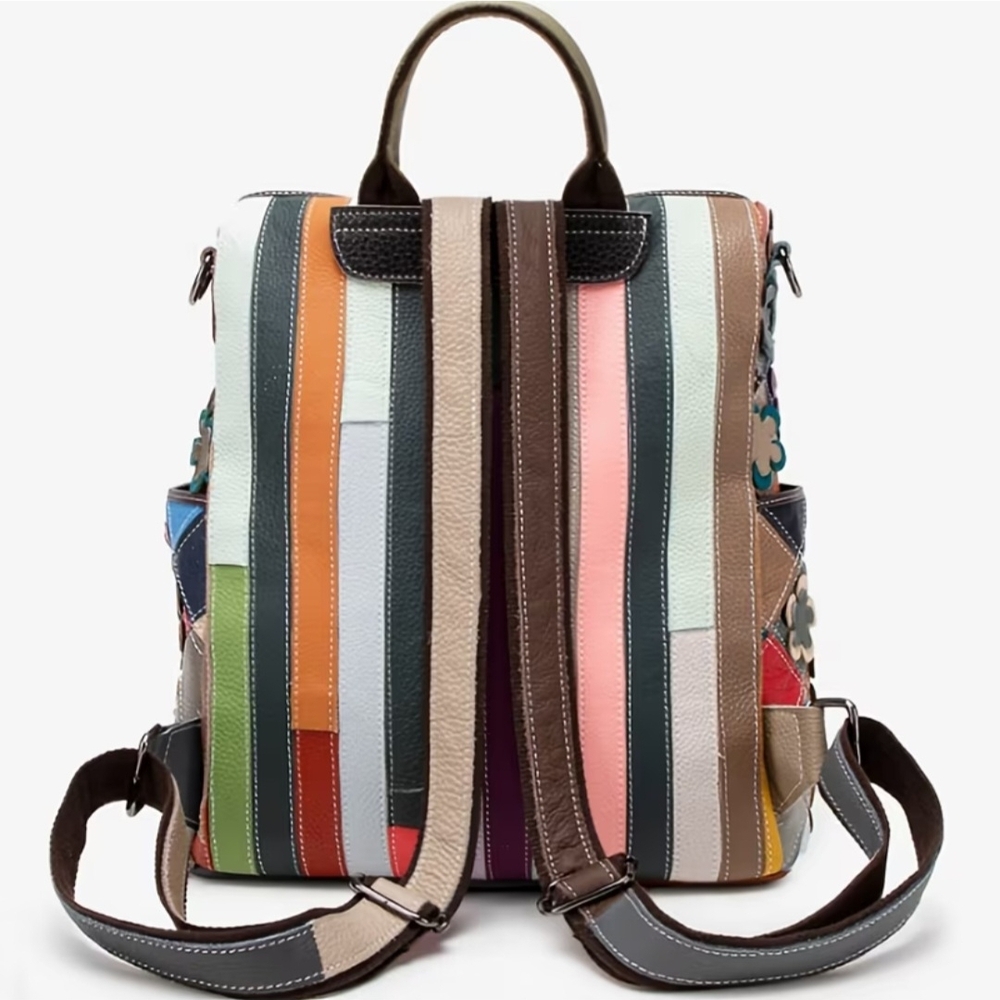 Floral Patchwork Women's Backpack NWT - image 7